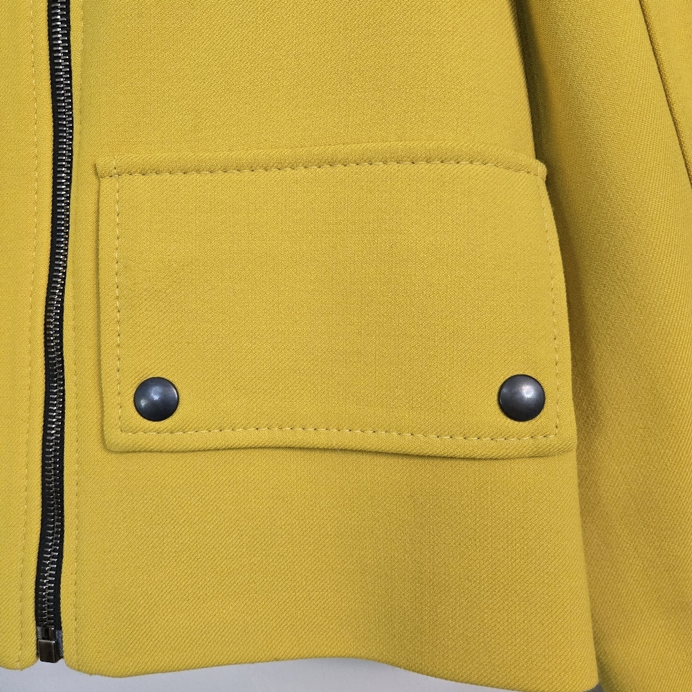 💛 Dorothee Schumacher Mustard Cropped Jacket, Size 12* ~ VGUC - Picture 4 of 15